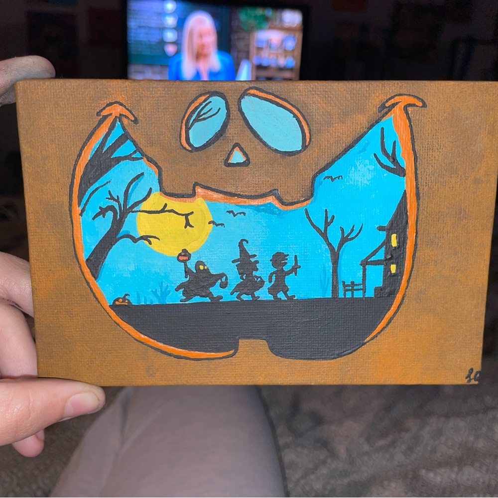 Halloween Pumpkin Silhouette Art